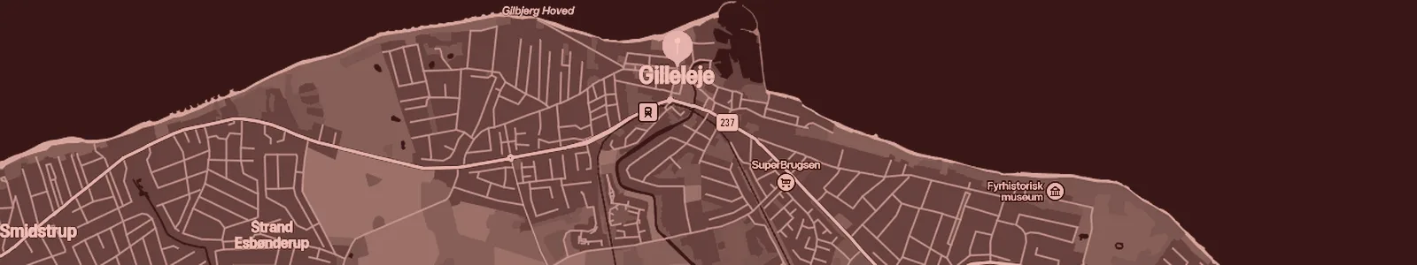 Kort over Gilleleje — Soundboks-udlejning med levering i hele området