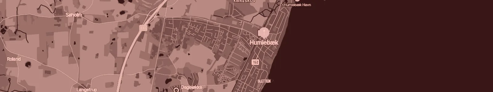 Kort over Humlebæk — Soundboks-udlejning med levering i hele området