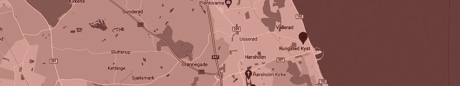 Kort over Rungsted — Soundboks-udlejning med levering i hele området
