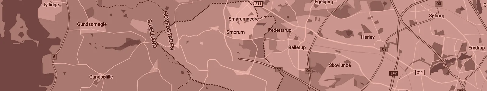 Kort over Smørum — Soundboks-udlejning med levering i hele området