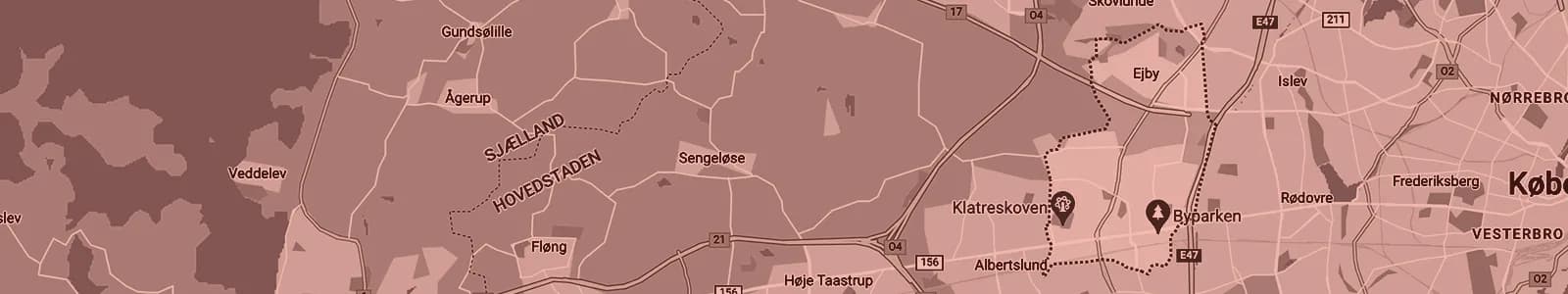 Kort over Glostrup — Soundboks-udlejning med levering i hele området