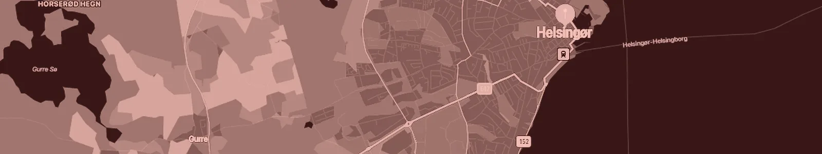 Kort over Helsingør — Soundboks-udlejning med levering i hele området