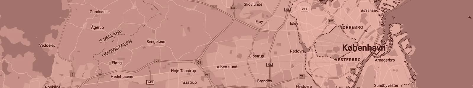 Kort over København — Soundboks-udlejning med levering i hele området
