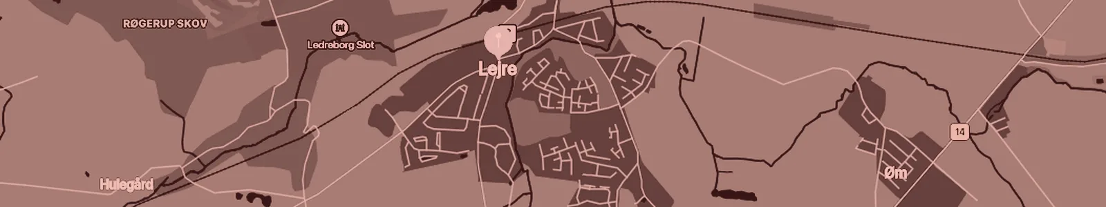 Kort over Lejre — Soundboks-udlejning med levering i hele området