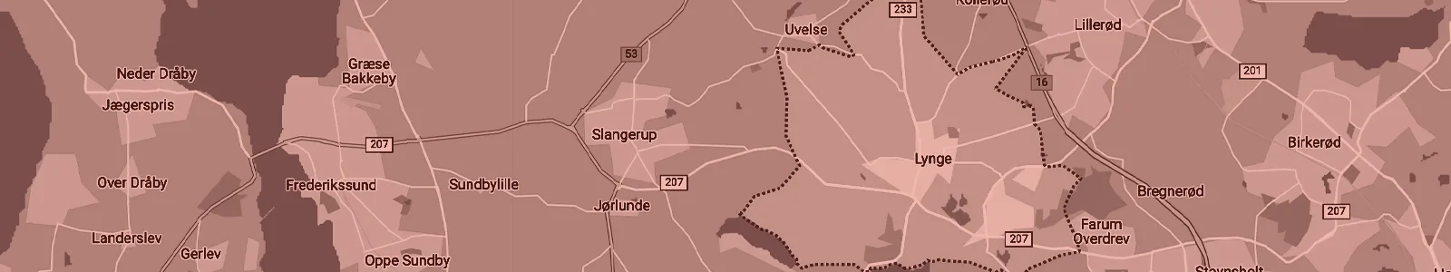 Kort over Lynge — Soundboks-udlejning med levering i hele området
