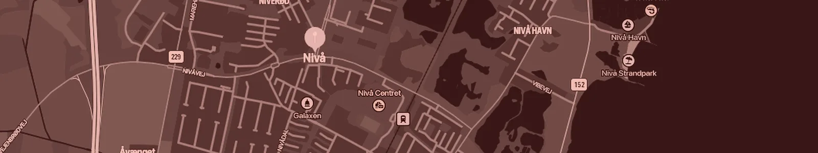 Kort over Nivå — Soundboks-udlejning med levering i hele området