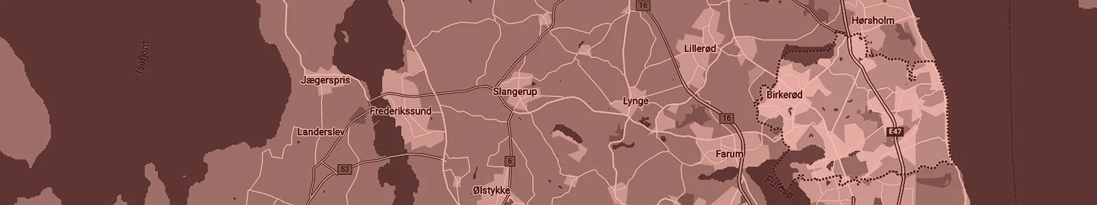 Kort over Rudersdal — Soundboks-udlejning med levering i hele området