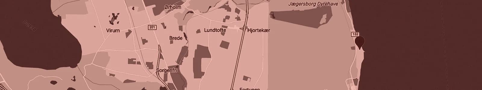 Kort over Taarbæk — Soundboks-udlejning med levering i hele området