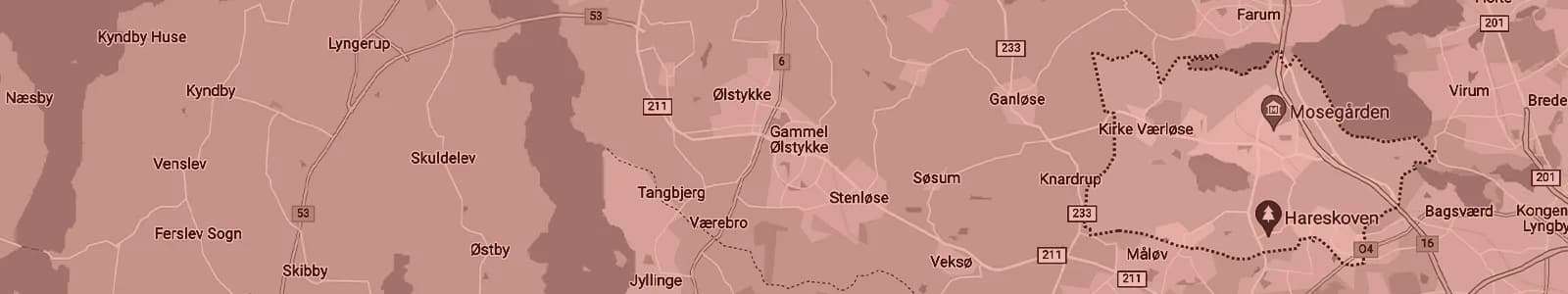 Kort over Værløse — Soundboks-udlejning med levering i hele området