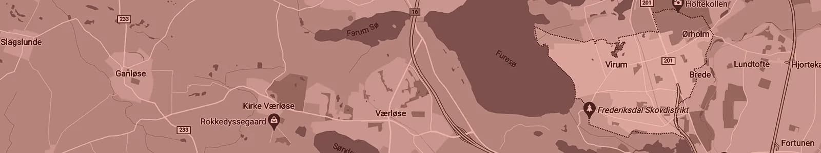 Kort over Virum — Soundboks-udlejning med levering i hele området